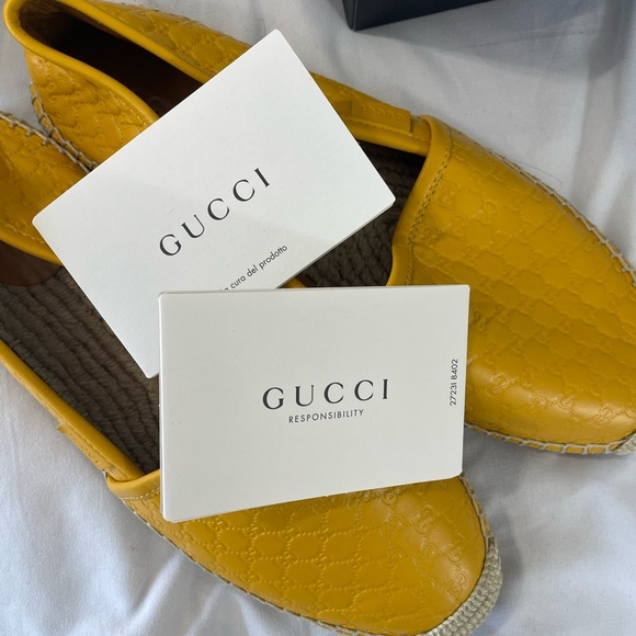 Gucci MicroGuccissima soft espadrille size 39.5 new buttercup - Picture 5 of 16